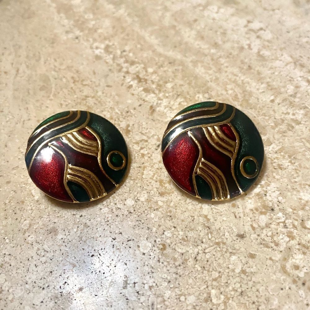 Vintage 1980s Modernist Earrings